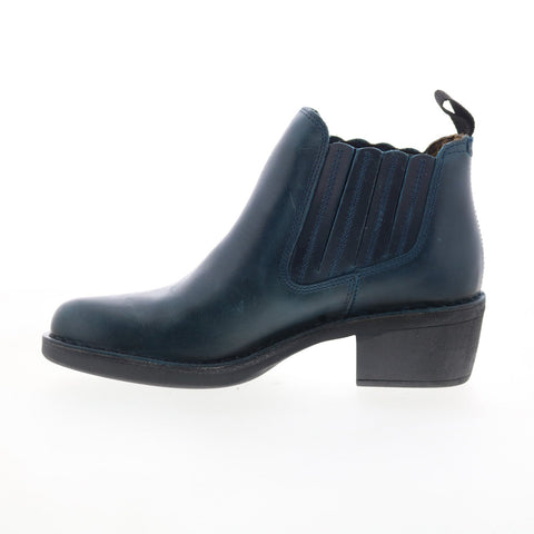 Fly London Moof MOOF103FLY-005 Womens Blue Leather Ankle & Booties Boots