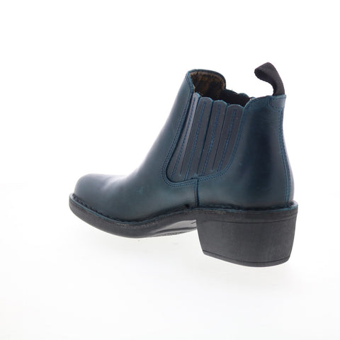 Fly London Moof MOOF103FLY-005 Womens Blue Leather Ankle & Booties Boots