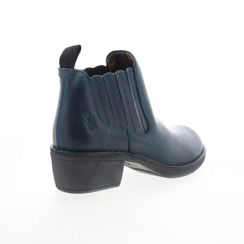 Fly London Moof MOOF103FLY-005 Womens Blue Leather Ankle & Booties Boots