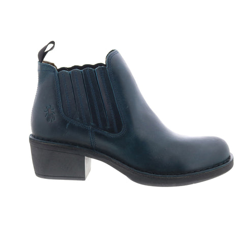 Fly London Moof MOOF103FLY-005 Womens Blue Leather Ankle & Booties Boots