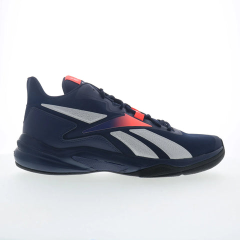 Reebok More Buckets Mens Blue Mesh Lace Up Athletic Basketball Shoes