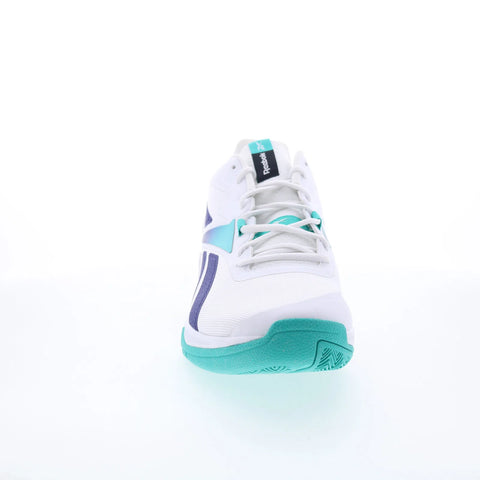 Reebok More Buckets Mens White Mesh Lace Up Athletic Basketball Shoes