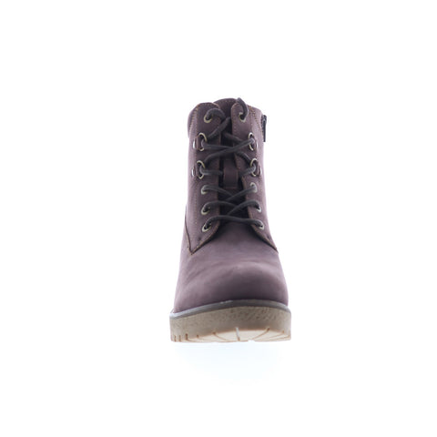 Bos. & Co. Morel Womens Purple Nubuck Lace Up Ankle & Booties Boots