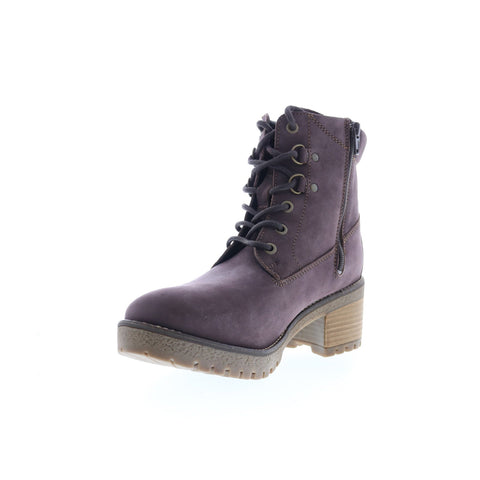 Bos. & Co. Morel Womens Purple Nubuck Lace Up Ankle & Booties Boots