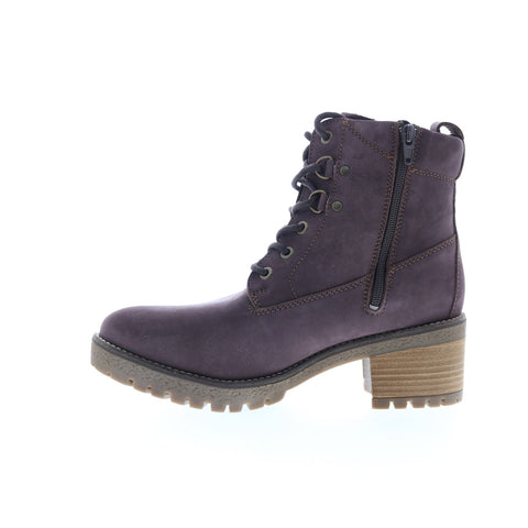 Bos. & Co. Morel Womens Purple Nubuck Lace Up Ankle & Booties Boots