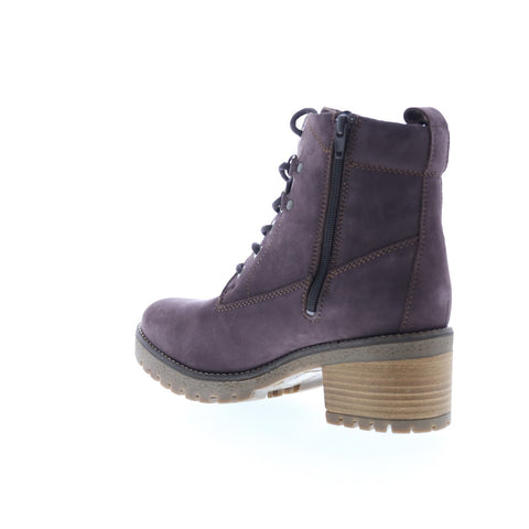 Bos. & Co. Morel Womens Purple Nubuck Lace Up Ankle & Booties Boots