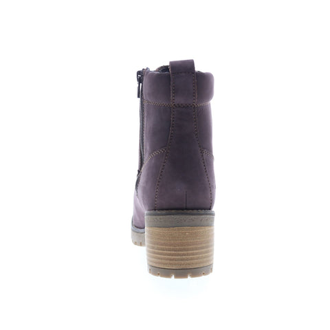 Bos. & Co. Morel Womens Purple Nubuck Lace Up Ankle & Booties Boots