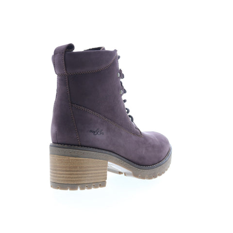 Bos. & Co. Morel Womens Purple Nubuck Lace Up Ankle & Booties Boots