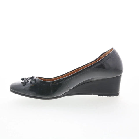 Hush Puppies Morkie Charm HW06425-002 Womens Black Leather Loafer Flats Shoes