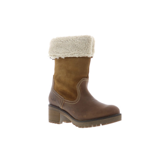 Bos. & Co. Motive Womens Brown Leather Zipper Mid Calf Boots