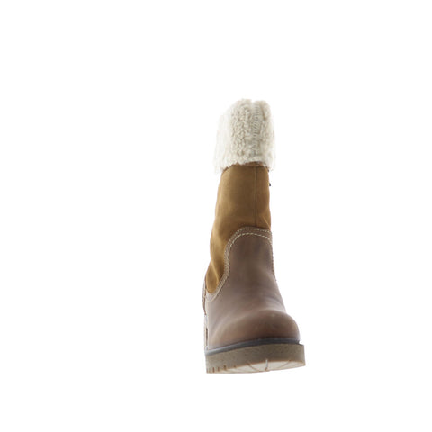 Bos. & Co. Motive Womens Brown Leather Zipper Mid Calf Boots