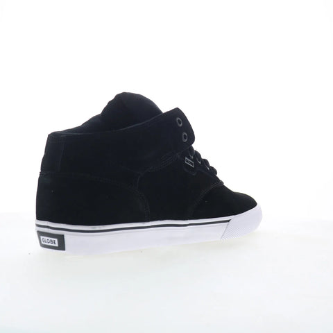 Globe Motley Mid GBMOTLEYM Mens Black Suede Skate Inspired Sneakers Shoes