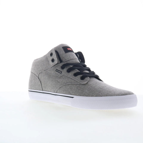 Globe Motley Mid GBMOTLEYM Mens Gray Canvas Skate Inspired Sneakers Shoes