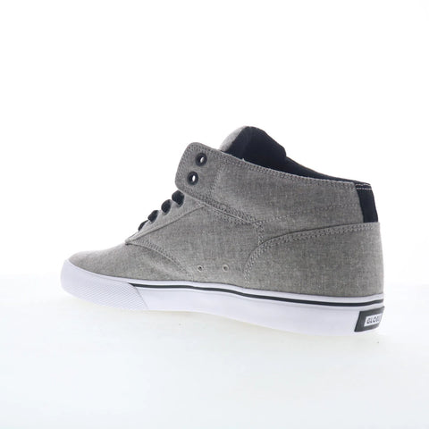Globe Motley Mid GBMOTLEYM Mens Gray Canvas Skate Inspired Sneakers Shoes