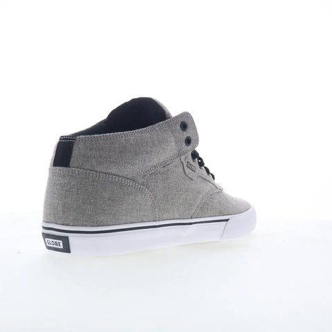 Globe Motley Mid GBMOTLEYM Mens Gray Canvas Skate Inspired Sneakers Shoes