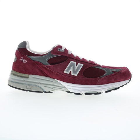 New Balance 993 MR993BU Mens Burgundy Suede Lifestyle Sneakers Shoes