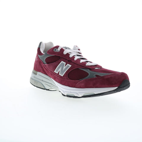 New Balance 993 MR993BU Mens Burgundy Suede Lifestyle Sneakers Shoes