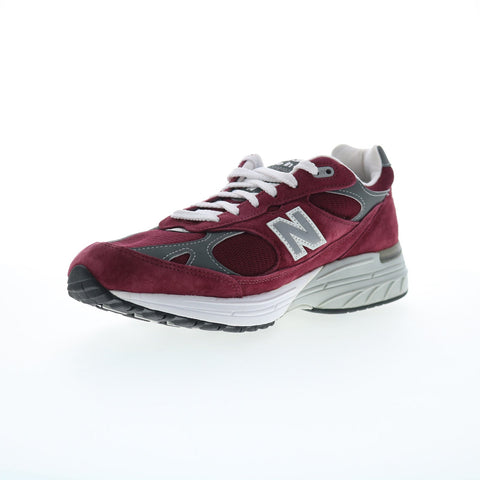 New Balance 993 MR993BU Mens Burgundy Suede Lifestyle Sneakers Shoes