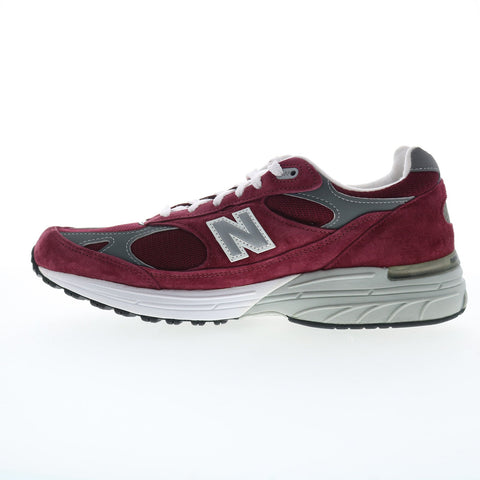 New Balance 993 MR993BU Mens Burgundy Suede Lifestyle Sneakers Shoes