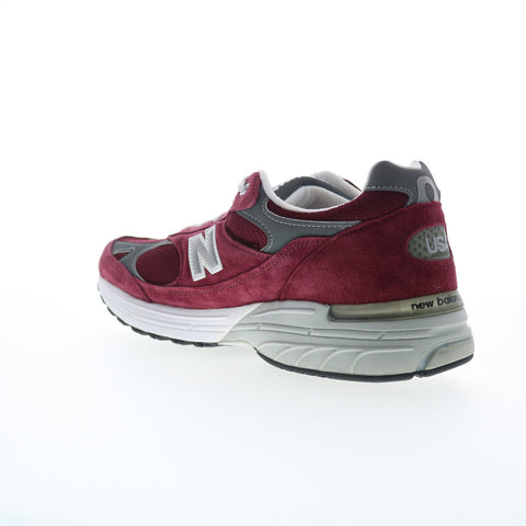 New Balance 993 MR993BU Mens Burgundy Suede Lifestyle Sneakers Shoes