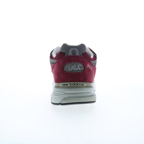 New Balance 993 MR993BU Mens Burgundy Suede Lifestyle Sneakers Shoes