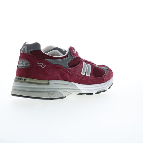 New Balance 993 MR993BU Mens Burgundy Suede Lifestyle Sneakers Shoes