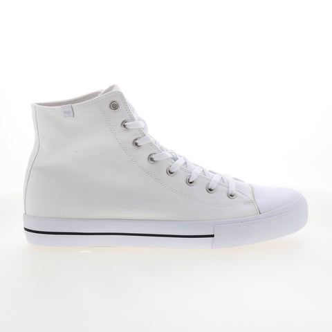 Lugz Rover HI MROVEHC-100 Mens White Canvas Lace Up Lifestyle Sneakers Shoes