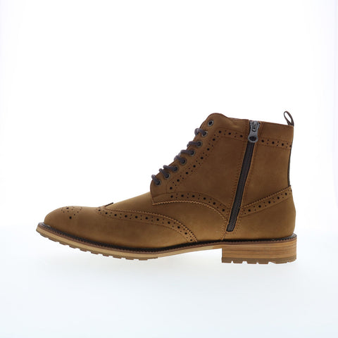 Steve Madden M-Ryland Mens Brown Suede Lace Up Casual Dress Boots