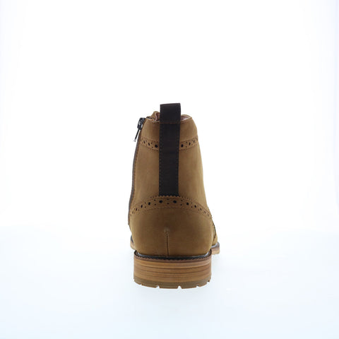 Steve Madden M-Ryland Mens Brown Suede Lace Up Casual Dress Boots