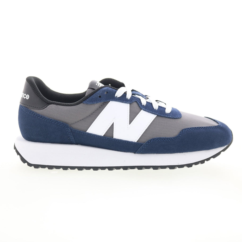 New Balance 237 MS237MCN Mens Gray Suede Lace Up Lifestyle Sneakers Sh ...