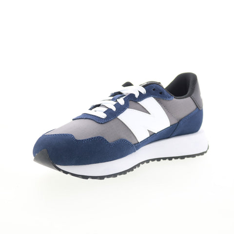 New Balance 237 MS237MCN Mens Gray Suede Lace Up Lifestyle Sneakers Shoes