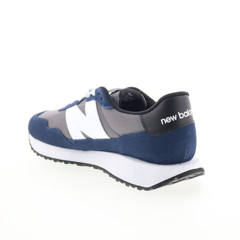 New Balance 237 MS237MCN Mens Gray Suede Lace Up Lifestyle Sneakers Shoes