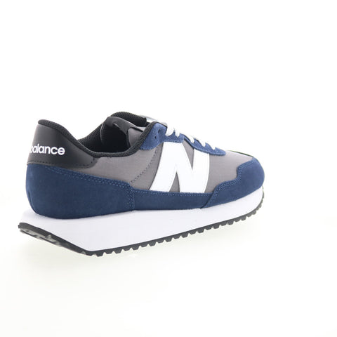 New Balance 237 MS237MCN Mens Gray Suede Lace Up Lifestyle Sneakers Shoes