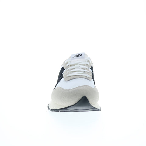 New Balance 237 MS237SF Mens White Suede Lace Up Lifestyle Sneakers Shoes
