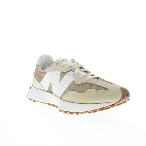 New Balance 327 MS327MT Mens Beige Suede Lace Up Lifestyle Sneakers Shoes