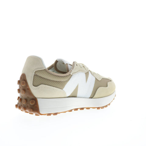 New Balance 327 MS327MT Mens Beige Suede Lace Up Lifestyle Sneakers Shoes
