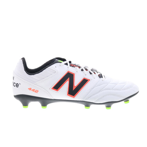 New Balance 442 V2 Pro FG MS41FWD2 Mens White Athletic Soccer Cleats Shoes