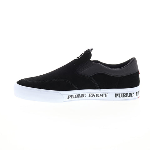Lakai Owen Vlk Public Enemy MS4240232A00 Mens Black Suede Skate Sneakers Shoes