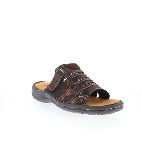 Propet Jace MSO001LCF Mens Brown Extra Extra Wide 6E Slides Sandals Shoes