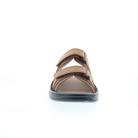 Propet Vero MSV003LTAN Mens Brown Extra Extra Wide 6E Slides Sandals Shoes