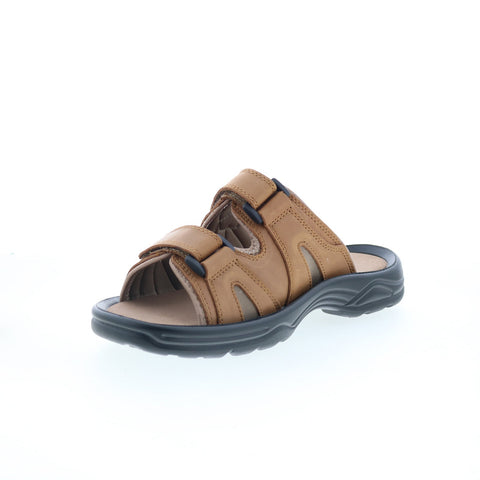 Propet Vero MSV003LTAN Mens Brown Extra Extra Wide 6E Slides Sandals Shoes