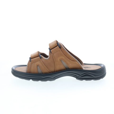 Propet Vero MSV003LTAN Mens Brown Extra Extra Wide 6E Slides Sandals Shoes