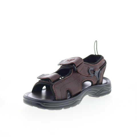 Propet SurfWalker II MSV023LBR Mens Brown Leather Strap Sport Sandals Shoes