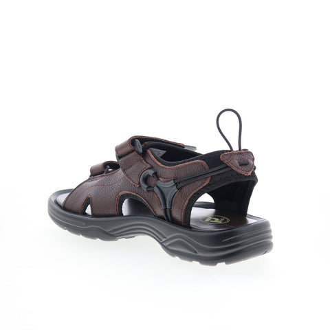 Propet SurfWalker II MSV023LBR Mens Brown Extra Wide Strap Sport Sandals Shoes