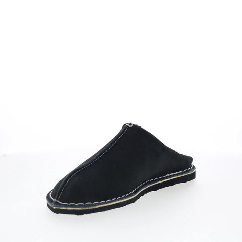Pajar Muller PDPSL00350.01 Mens Black Suede Slip On Clogs Slippers Shoes