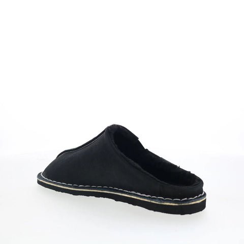 Pajar Muller PDPSL00350.01 Mens Black Suede Slip On Clogs Slippers Shoes