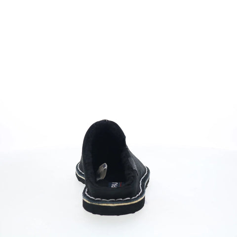 Pajar Muller PDPSL00350.01 Mens Black Suede Slip On Clogs Slippers Shoes
