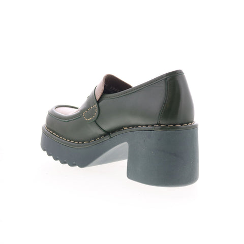 Fly London Muly MULY252FLY-004 Womens Green Loafers & Slip Ons Casual Shoes