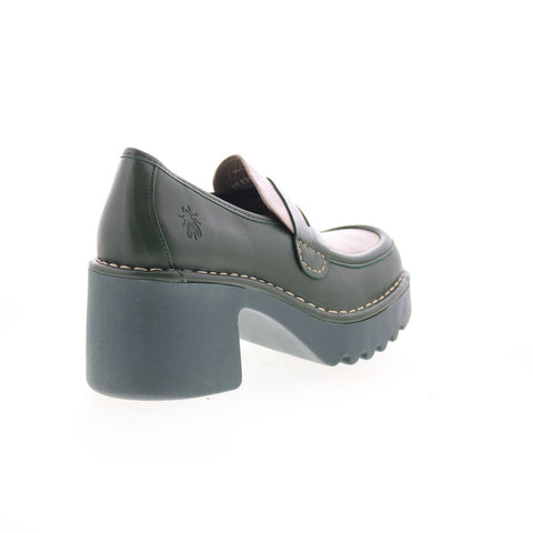 Fly London Muly MULY252FLY-004 Womens Green Loafers & Slip Ons Casual Shoes