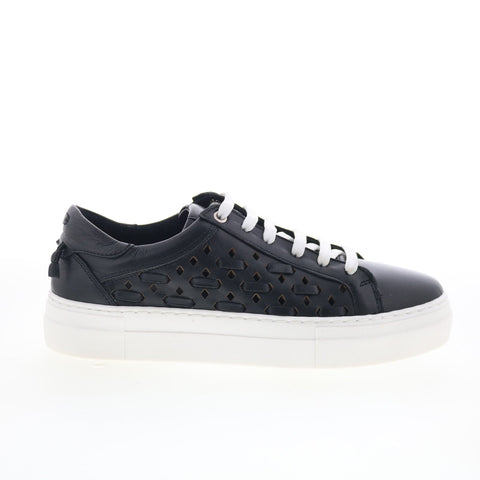 Miz Mooz Murphie Womens Black Leather Lace Up Lifestyle Sneakers Shoes